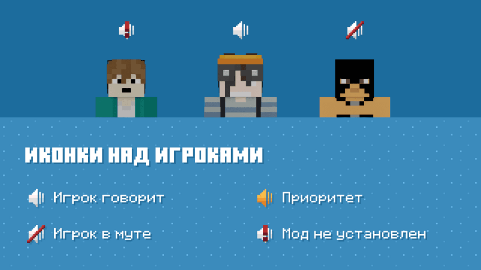 Иконки голосового чата над игроками